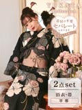 [2点SET]黒撫子×手鞠柄浴衣【YUKATA by dazzy 2026】[セパレート浴衣]
