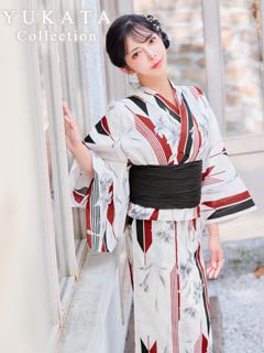 4/23新作![2点SET]矢絣×モノトーンユリ柄浴衣【2026年新作/YUKATA by dazzy】