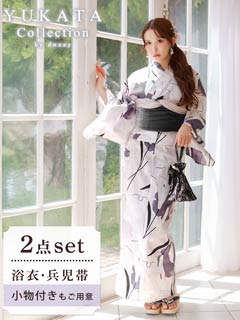 6/18新作!白地×大輪花柄浴衣【2026年新作/YUKATA by dazzy】