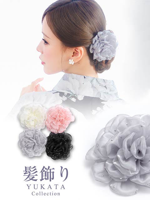 5/14新作!ビジューフラワーコサージュ髪飾り【2026年新作/YUKATA by dazzy】