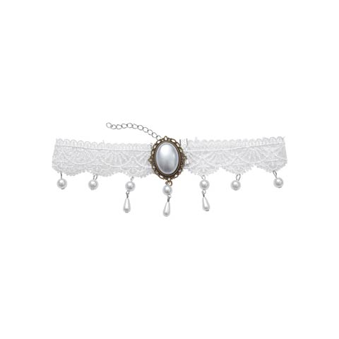 プリンセスアイドルレースチョーカー【2025ハロウィン/小物】(ホワイト-フリーサイズ)