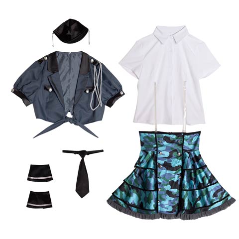【オサレカンパニー監修】9/25新作![6点SET]アイドルアーミーコスチューム【2025ハロウィン/コスプレ】(ブルー-Sサイズ)