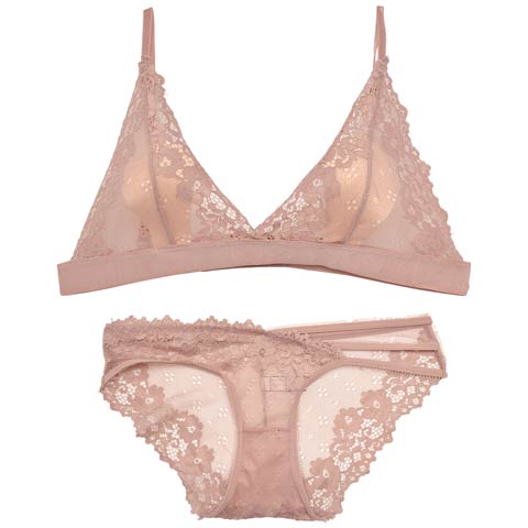 [CARRIEFRANCA]アムールフルーレットブラセット(ピンクベージュ-S)