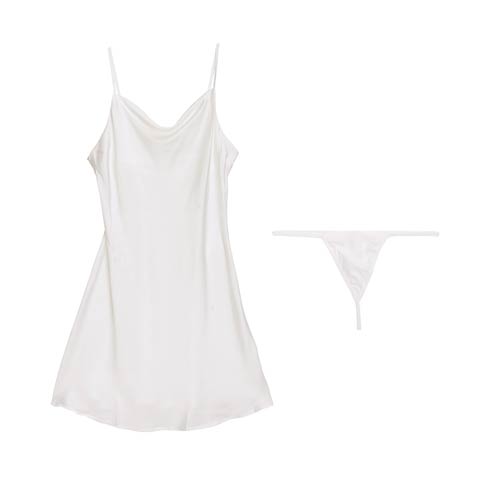 [CARRIEFRANCA]シルキーブランシュベビードール(ホワイト-フリー)