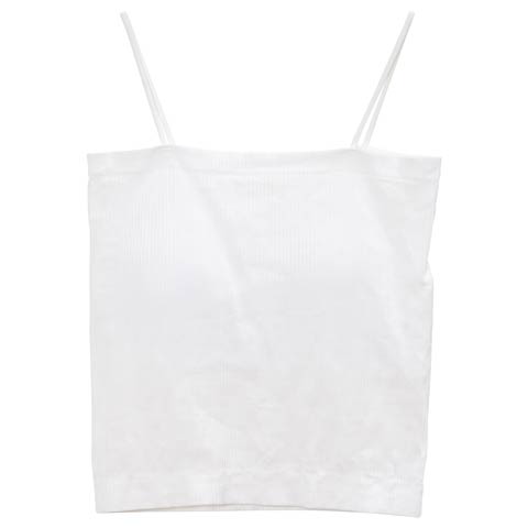 [CARRIEFRANCA]カジュアルリブキャミソール(ホワイト-フリー)