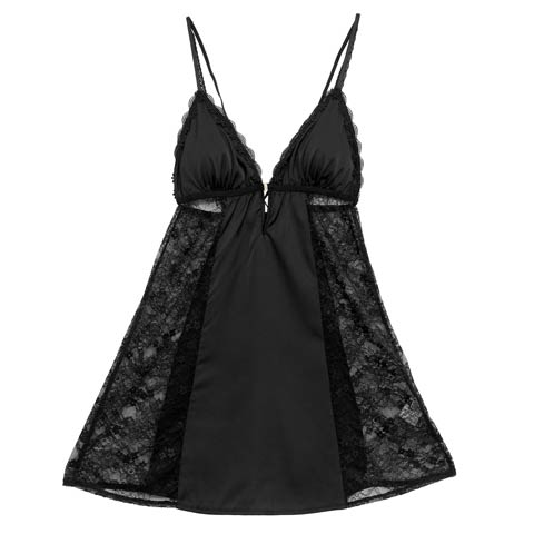 11/6再販![CARRIEFRANCA]ノクターンフルールベビードール(ブラック-フリー)