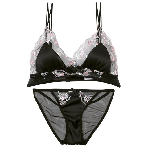 [CARRIEFRANCA]フルーレットカシュクールブラセット[推し](ブラック-S)