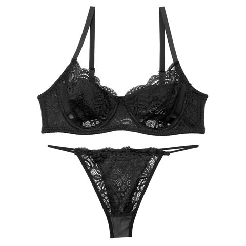 6/30新作![CARRIEFRANCA]ジオメトリックフルールブラセット[推し](ブラック-S)