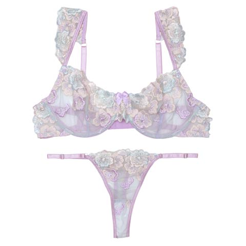 8/6新作!【Tバック】[CARRIEFRANCA]ブルームフェアリーブラセット[推し](ブルー-S)