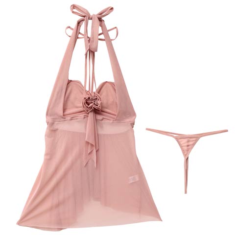 9/5新作![CARRIEFRANCA]ニュアンスローズベビードール(ピンク-フリー)