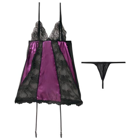 9/12新作![CARRIEFRANCA]ヴァイオレットシアーベビードール(パープル-フリー)