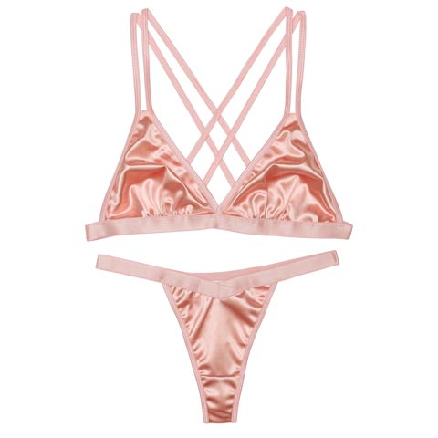 8/27新作![CARRIEFRANCA]バッククロスサテンブラセット[推し](ピンク-S)