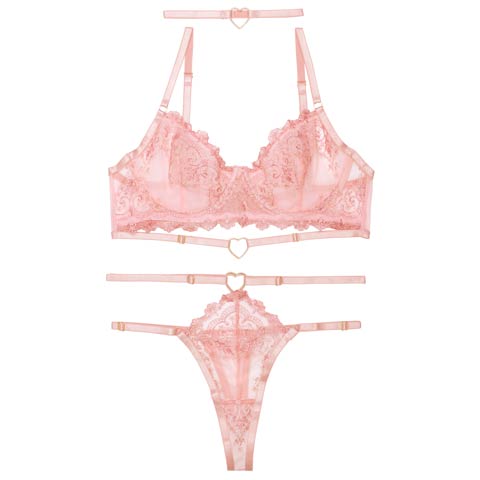 12/6再販!【Tバック】[CARRIEFRANCA]プリンセスハートブラセット[推し](ピンク-S)