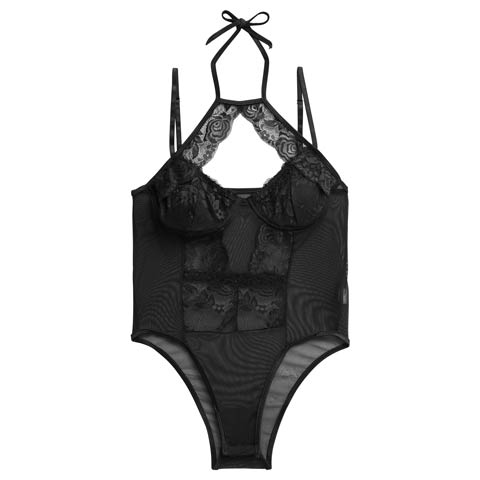 10/29新作![CARRIEFRANCA]シースルーホルターレーシィベビードール(ブラック-フリー)