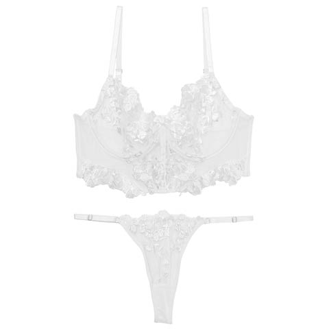 1/19新作![CARRIEFRANCA]シアーフルブルームブラセット[推し](ホワイト-S)