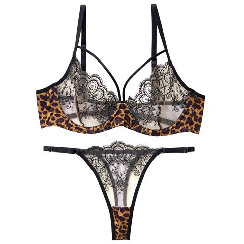 1/5新作![CARRIEFRANCA]ダマスクレオパードブラセット(ブラック-S)