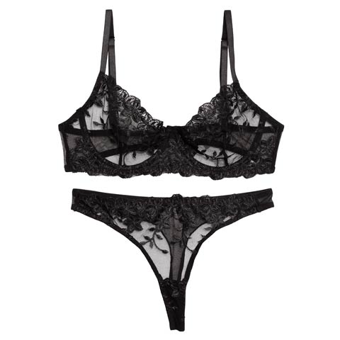 3/2新作![CARRIEFRANCA]ナイトフラワーブラセット[推し](ブラック-S)