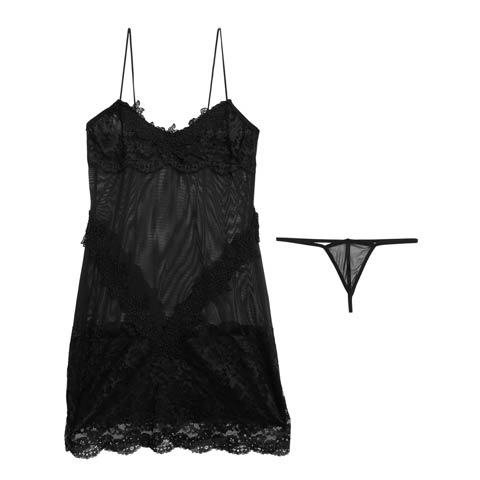 1/28新作![CARRIEFRANCA]グレイスシアーベビードール(ブラック-フリー)