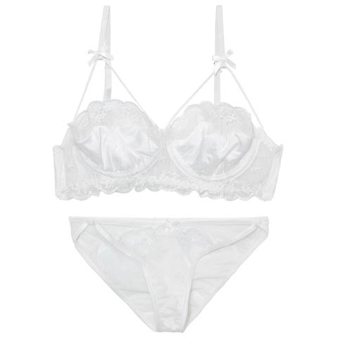 3/25新作![CARRIEFRANCA]ヌーディーシアーフルールブラセット[推し](ホワイト-フリー)