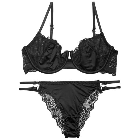 4/27新作![CARRIEFRANCA]ナイトブルームブラセット[推し](ブラック-S)