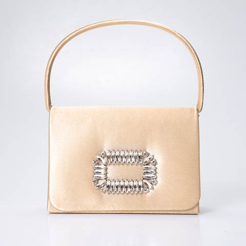 8/15新作![2way]シャイニービジュースクエアハンドバッグ(ベージュ-2wayバッグ)