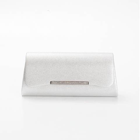 10/24新作![2way]メタリックビジューフラップクラッチバッグ[店内バッグ](シルバー-フリーサイズ)