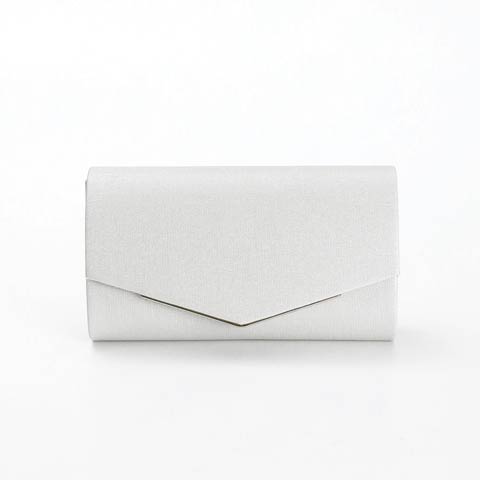 9/19新作![2way]グリッターレタークラッチ＆ショルダーバッグ(シルバー-フリーサイズ)