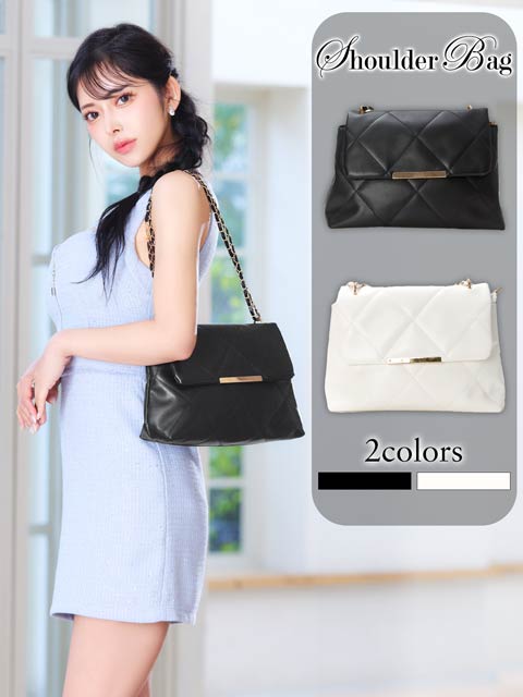 4/20新作!キルティングチェーンフラップ店内ショルダーバッグ