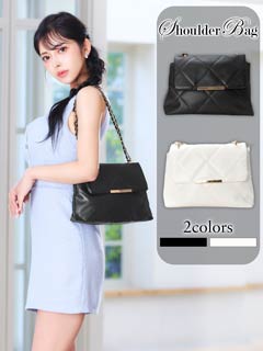 4/20新作!キルティングチェーンフラップ店内ショルダーバッグ