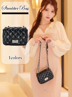 12/2再販![2way]キルティングチェーンハンド＆ショルダーバッグ