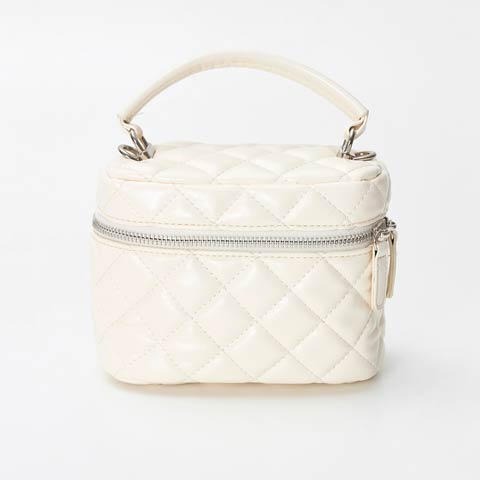 9/29新作![2way]ダスティキルティングバニティハンド＆ショルダーバッグ(ホワイト-フリーサイズ)