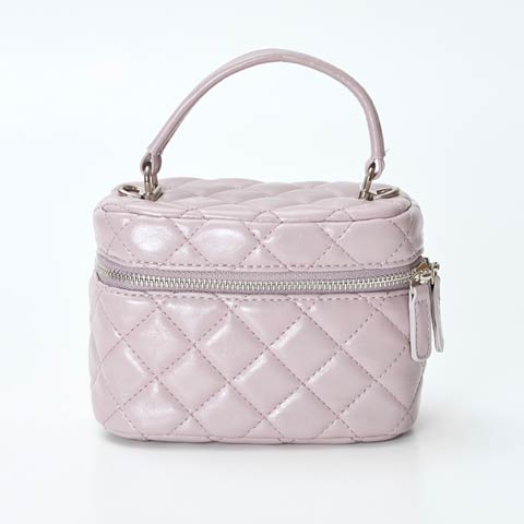 9/29新作![2way]ダスティキルティングバニティハンド＆ショルダーバッグ(パープルグレー-フリーサイズ)