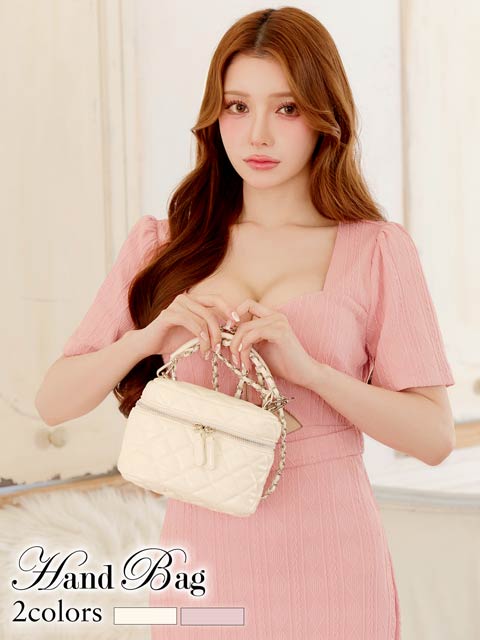 9/29新作![2way]ダスティキルティングバニティハンド＆ショルダーバッグ