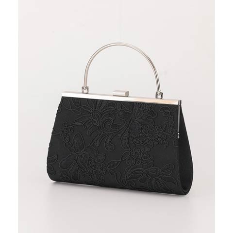 1/28新作![2way]刺繍レースパーティーバッグ(ブラック-フリーサイズ)