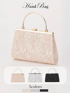 1/28新作![2way]刺繍レースパーティーバッグ