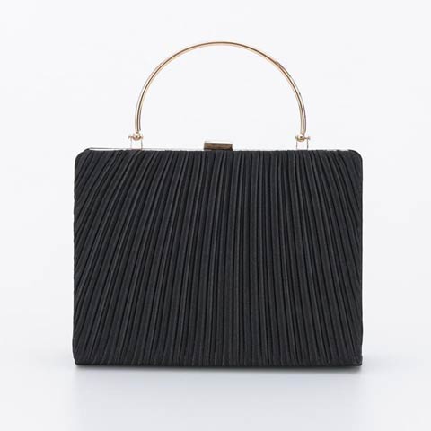 2/5新作![3way]オルガンプリーツパーティバッグ(ブラック-フリーサイズ)