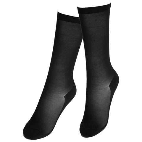 12/15新作!ストッキング風ハイソックス(ブラック-フリー)