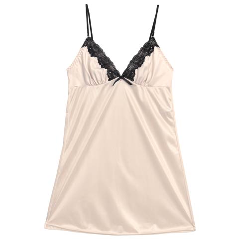 7/28新作!ラグジュアリーグロウサテンベビードール(シャンパンゴールド-M)