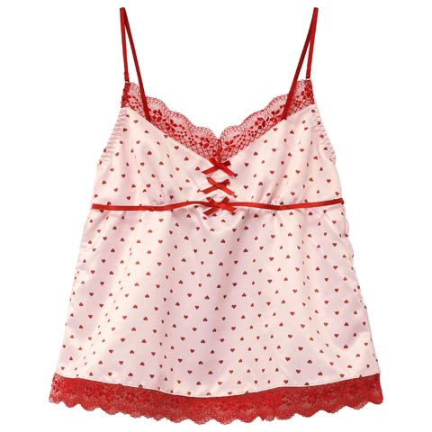 2/23新作!プリティーハートサテンベビードール(ピンク-M)