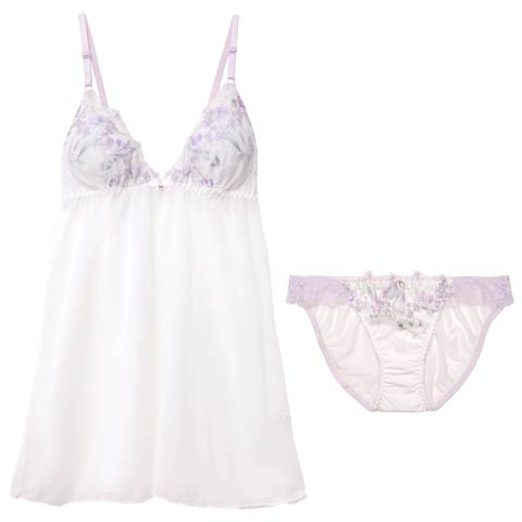 7/14新作!クラシックピュアブルームベビードール[おそろいベビードール](パープル-M)