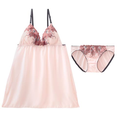 4/6新作!グロリアスブルーミングベビードール(ピンク-M)