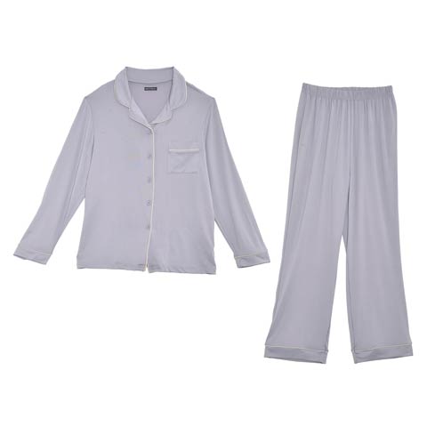 パイピングルームウェア上下セット(ブルー-ML)