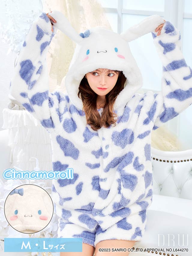 もこもこシナモン牛柄ショートパンツセット