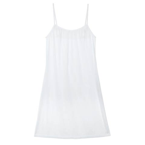 グロッシーシンプルワンカラーベビードール(ホワイト-フリー)