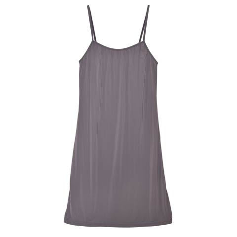 グロッシーシンプルワンカラーベビードール(グレー-フリー)