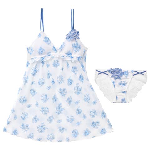 9/10新作!トワルドジュイブルームベビードール[おそろいベビードール](ブルー-M)