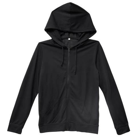 7/9新作!吸水速乾UVワンマイルパーカー(ブラック-M)