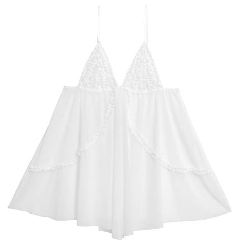 8/22新作!フロントホックフリルシアーベビードール(ホワイト-フリー)