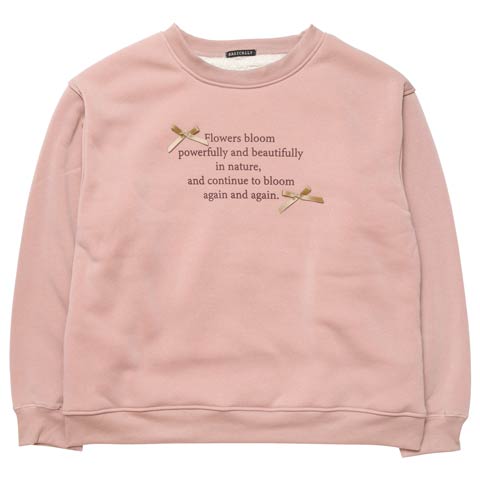 11/28新作!リボンロゴ裏起毛スウェットルームウェア(ピンク-M)