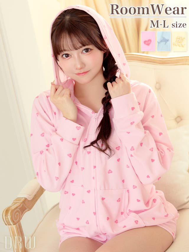 4/27新作!パステルキュートパーカー&ショートパンツルームウェア